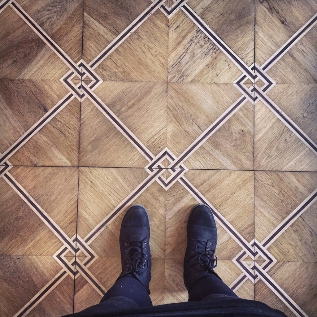 Et eksempel på gulvene på Ribe Kunstmuseum