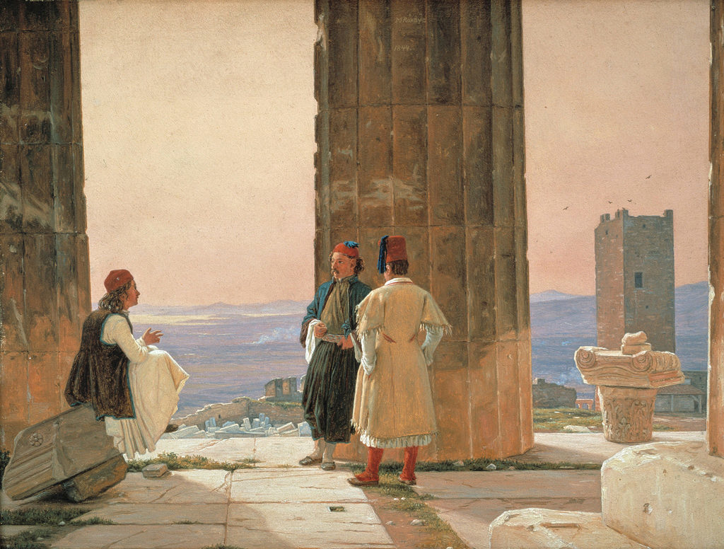 Martinus Rørbye, "Udsigt fra Parthenon på Akropolis, Athen. 1844. Statens Museum for Kunst