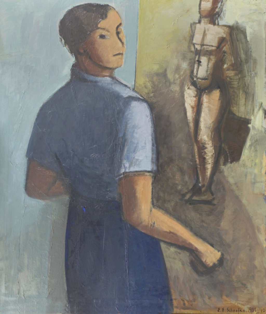 Ellen Scheelke, "Selvportræt", 1938-1940. Ribe Kunstmuseum