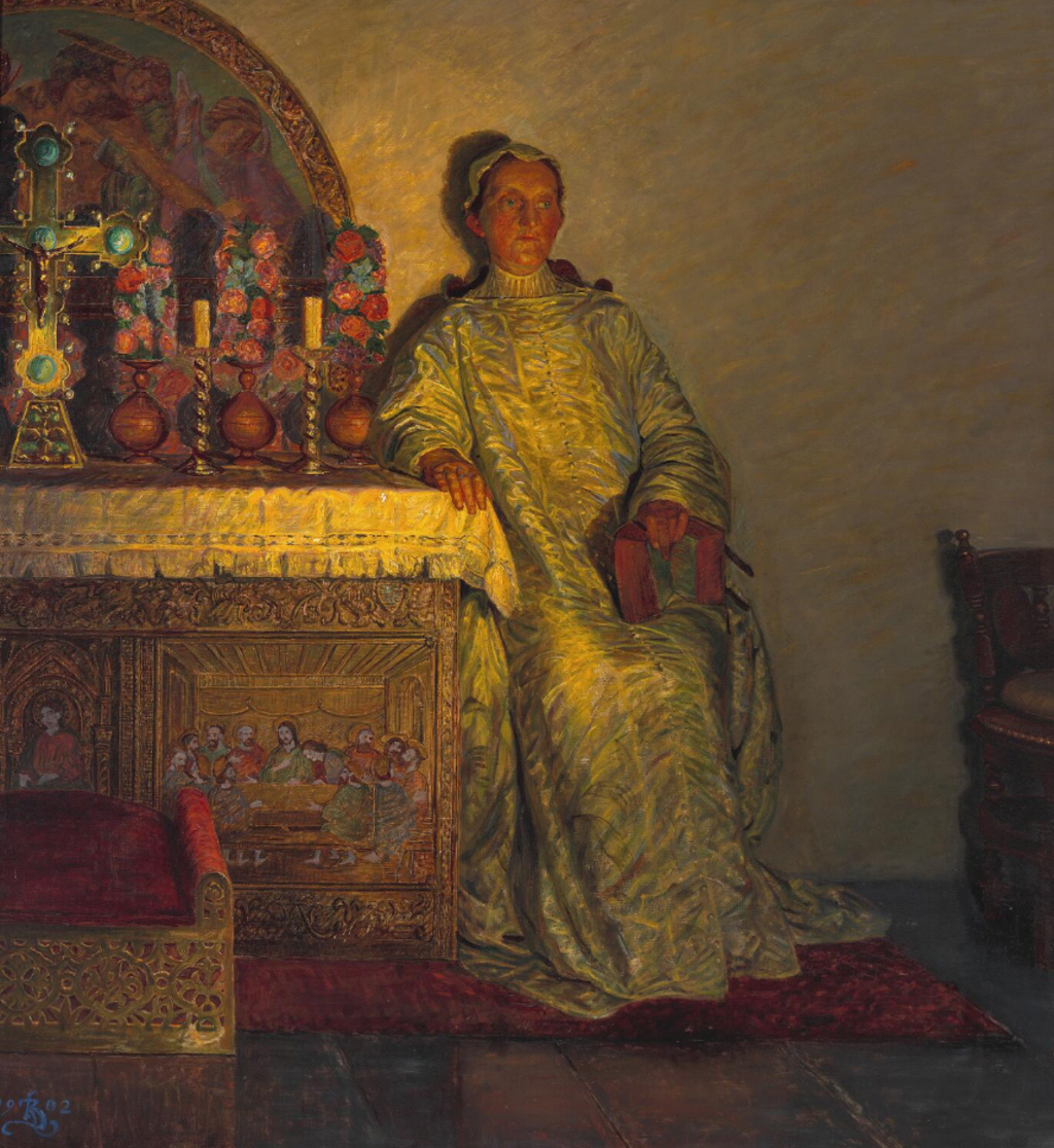 Kristian Zahrtmann. "Maria Stuart, Natten før Henrettelsen",1902. Ribe Kunstmuseum