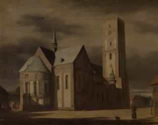 Ribe Domkirke i måneskin