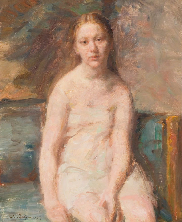 Sitting young girl