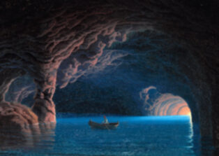 ”Den blå grotte (La Grotta Azzurra) ved Capri”