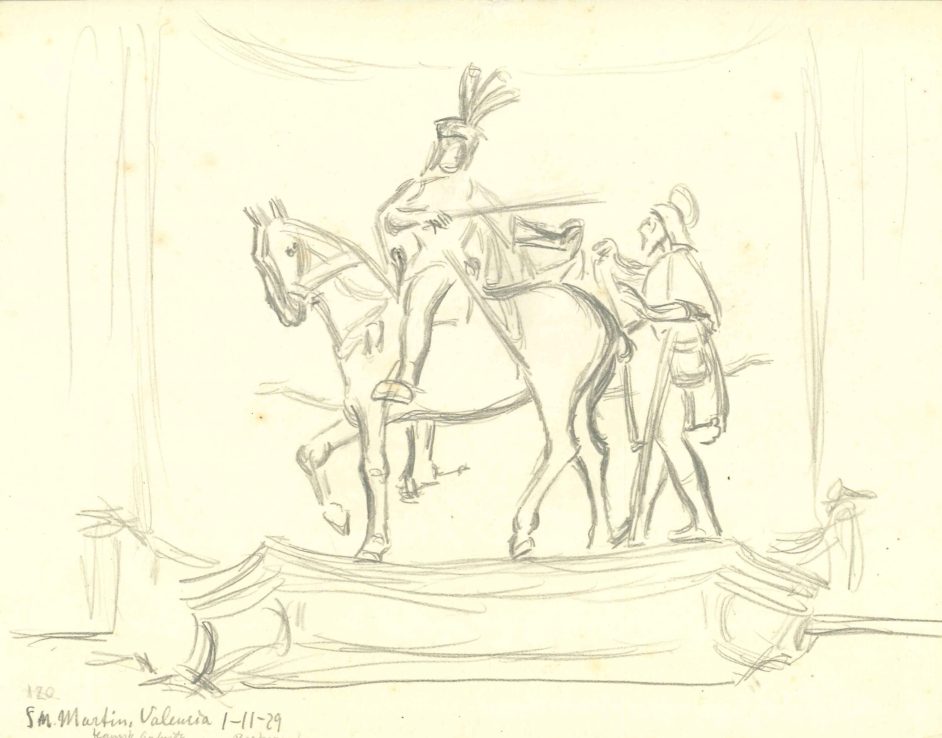 Skitsetegning. S. M. Martin, Valencia