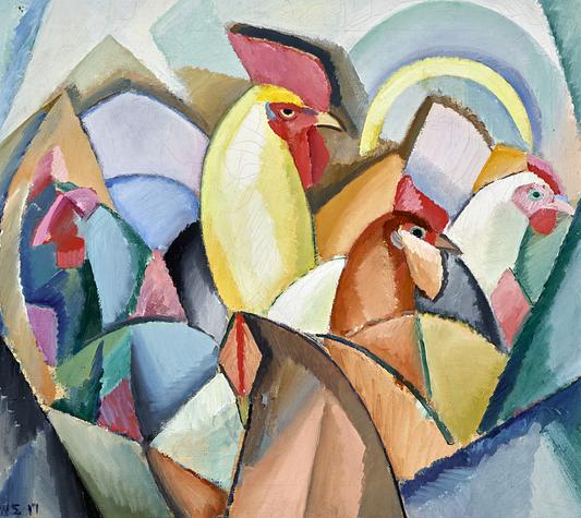 William Scharff. Hønsebillede, 1917
