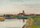 Larsen. Ribe set fra vest. 1907 | RKM