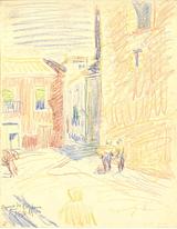 Sigurd Swane. Bymiljø med æsel. 1929 | RKM