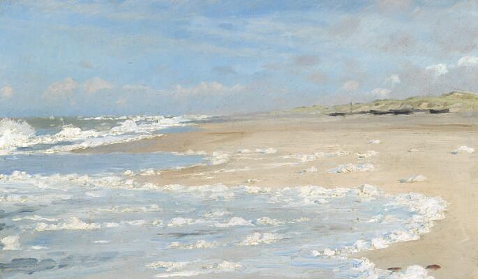 P.S. Krøyer. Strandparti, Stenbjerg. 1889

