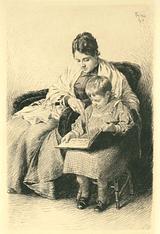 Frants Henningsen. Mor med barn. 1901 | RKM