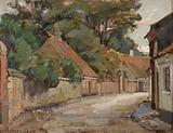 Niels Holbak. Parti fra Ribe. Klostergade | RKM