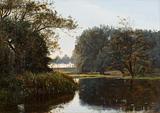 Harald Foss. Tåget oktobermorgen ved Ribe Å. 1896 | RKM