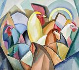 William Scharff. Hønsebillede. 1917 | RKM