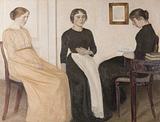 Vilhelm Hammershøi. Tre unge kvinder. 1895 | RKM