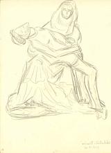 Sigurd Swane. Pietá. Skitse fra museet i Valladolid. 1929 | RKM