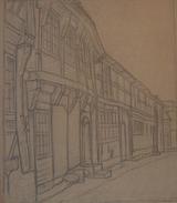 Stephan Ussing. Ribe. Det gamle apotek. Facaden imod Fiskergade | RKM