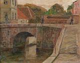 Johan Rohde. Toldbroen i Ribe, set fra skibbroen. 1912 | RKM