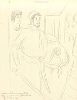 Sigurd Swane. Skitse af Johannes Døberens herettelse fra Museo provinciale, Barcelona. 1929 | RKM