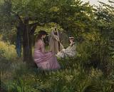 Vilhelm Kyhn. Tre damer i en have. 1879 | RKM