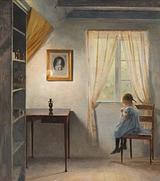 Peter Ilsted. En lille pige der syr. 1898. 1902 | RKM