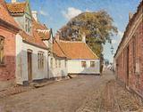 C.M. Soya-Jensen. Hjørnet af Puggaardsgade, Ribe. 1905 | RKM