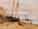 Holger Drachmann. Fra stormfloden 1872. Falster. 1872 | RKM