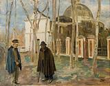 Peter Hansen. Italienske tiggere uden for kirken San Giuliano. Pompei. 1904 | RKM