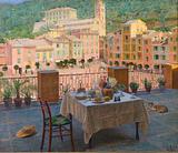 Kristian Zahrtmann. Mit frokostbord i Portofino. 1900 | RKM