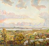 Poul S. Christiansen. Udsigt over Lyngby sø. 1929 | RKM