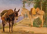 Jørgen V. Sonne. To æsler. 1839 | RKM