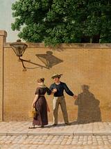 C.W. Eckersberg. En matros tager afsked med sin pige. 1840 | RKM