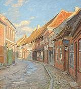 Christian Frederik Beck. Parti fra Sønderportgade, Ribe. 1916 | RKM