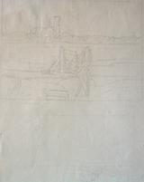 Stephan Ussing. Ribe set fra nord samt løs skitse af samme | RKM