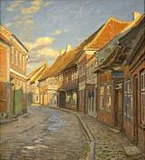 Christian Frederik Beck. Parti fra Sønderportgade, Ribe. 1916 | RKM