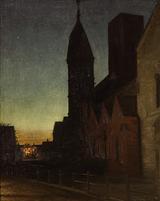 Harald Slott-Møller. Ribe, Aften, 1909
