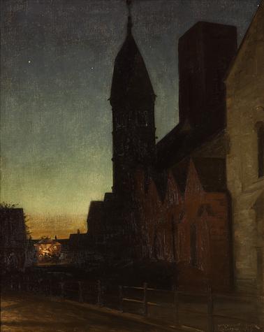 Harald Slott-Møller. Ribe, Aften, 1909
