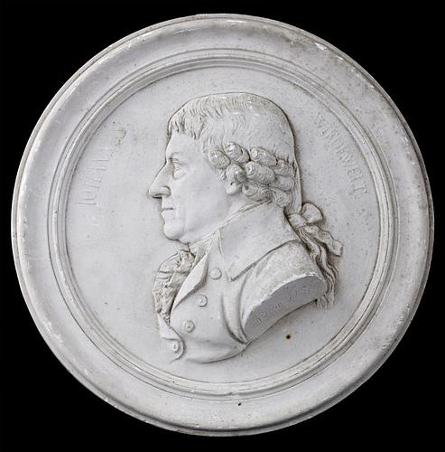 Portrætmedaillon af Wiedewelt