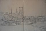 Stephan Ussing. Ribe. Skibbroen set fra Hovedengen. 1928 | RKM