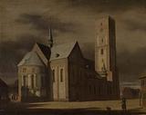 Jørgen Roed. Ribe Domkirke i måneskin. 1836 | RKM