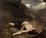 L.A. Schou. Chione dræbt på jagten af den krænkede Diana. 1866 | RKM