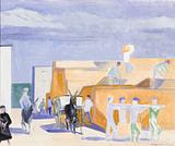 Th. Hagedorn-Olsen. Vejarbejdere i Agrigento. 1954 | RKM