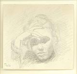 Sigurd Swane. Pige med hånden over øjnene | RKM