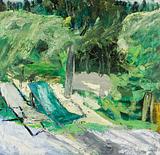 Olivia Holm-Møller. Have med liggestole. 1930 | RKM