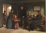 Julius Exner. Fødselsdagsbesøg hos bedstemor. 1889 | RKM