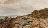 Janus la Cour. Stenet strandbred ved en jysk fjord. 1883 | RKM