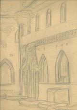 Stephan Ussing. Ribe. Sct. Catharinæ. Klostergården | RKM
