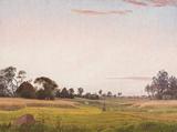 Vilhelm Kyhn. Sjællandsk landskab, aften. 1843. 1847 | RKM