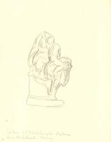 Sigurd Swane. Michelangelos Madonna, Firenze. Skitse. 1927 | RKM