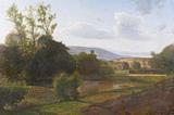 Vilhelm Kyhn. Udsigt mod Himmelbjerget fra Ry station. 1891 | RKM