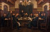 Heinrich Dohm. Ribe Amtsraad under Stiftamtmand Stemanns Forsæde. 1915 | RKM