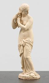 Peter Petersen. Ung kvinde, som fletter hår efter badet. 1883 | RKM